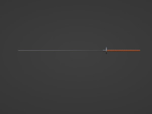Long silver katana Modelo 3D