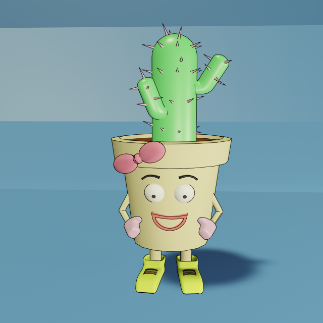 Flower pot 3D Model .c4d .max .obj .3ds .fbx .stl .blend 