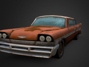 OLD RUSTY CAR 3D Model