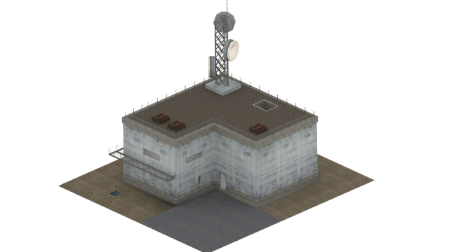 Radar Building Modello 3D .c4d .max .obj .3ds .fbx .stl .blend 
