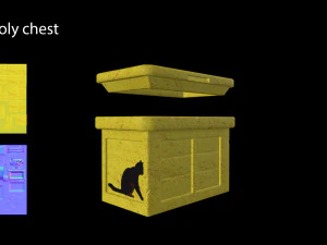 मिस्र शैली की छाती 3D मॉडल