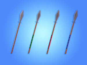 Lowpoly RPG weapons pack Model 3D