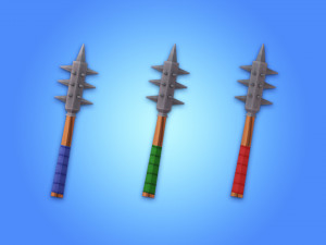 Lowpoly RPG weapons pack Model 3D