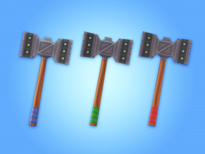 Lowpoly RPG weapons pack Model 3D