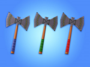 Lowpoly RPG weapons pack Model 3D