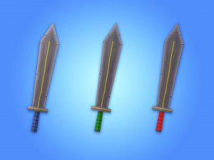 Lowpoly RPG weapons pack Model 3D