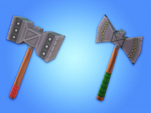 Lowpoly RPG weapons pack Model 3D