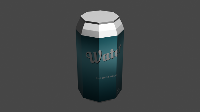 Low-Poly Soda Can 3D Model .c4d .max .obj .3ds .fbx .stl .blend 
