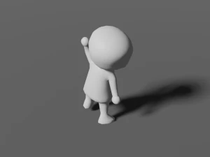 Low-Poly Small Character Base Chibi Style 3D Model