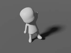 Low-Poly Small Character Base Chibi Style 3D Model