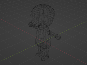 Low-Poly Small Character Base Chibi Style 3D Model