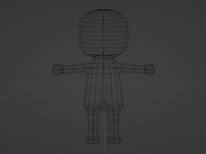 Low-Poly Small Character Base Chibi Style 3D Model