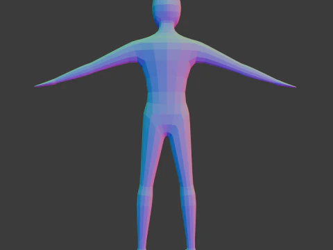 Low-Poly Character Base Male 3D Model