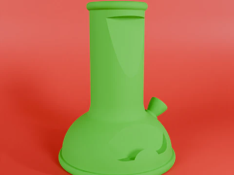 Bong-Shaped Phone Stand 3D Print Model