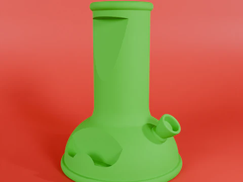 Bong-Shaped Phone Stand 3D Print Model
