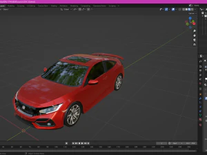 Honda Civic SI Coupe 3D Model