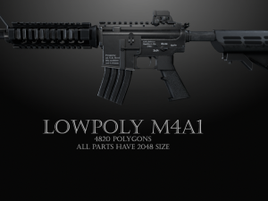 M4A1 lowpoly 3D 模型