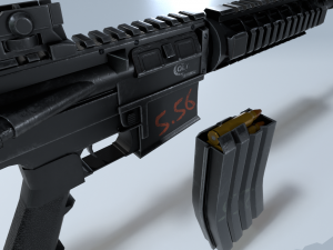 M4A1 lowpoly 3D Модель
