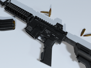 M4A1 lowpoly 3D Модель