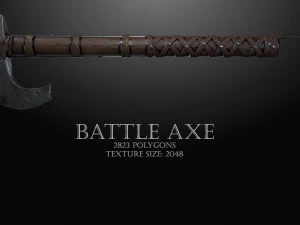 Machado de batalha Modelo 3D