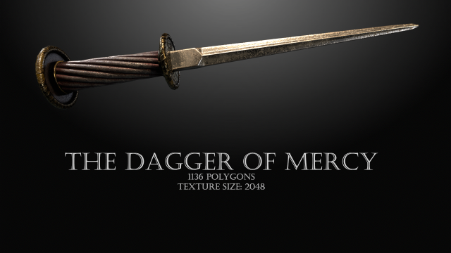 Dagger of mercy Modello 3D .c4d .max .obj .3ds .fbx .stl .blend 