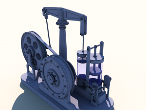 Steam motor engine with animation Modèle 3D