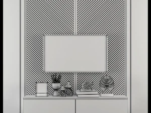 电视墙-04 3D 模型