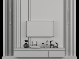 Tv-wall-05 Model 3D