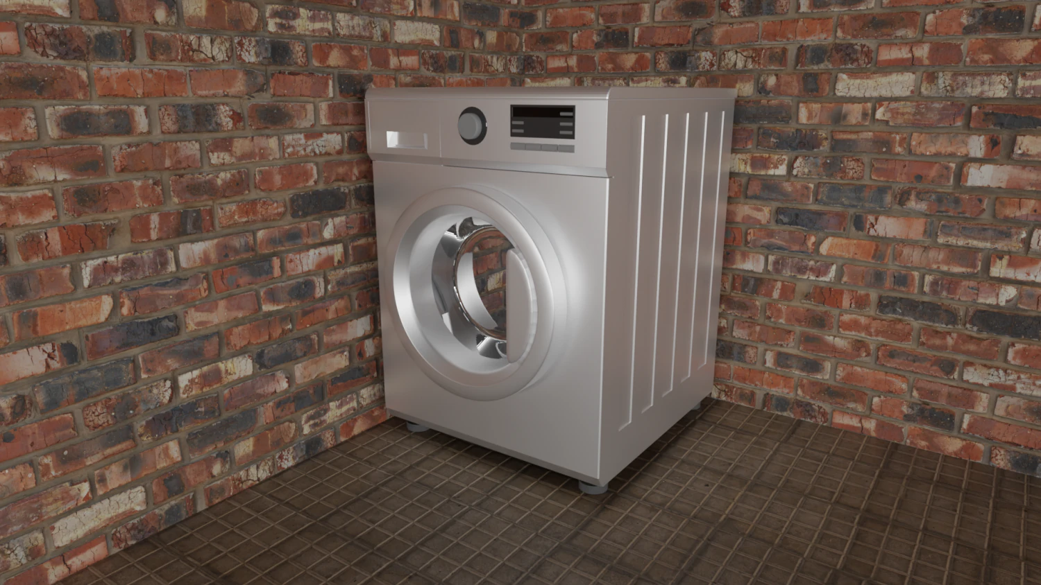 Washing machine 3D Model .c4d .max .obj .3ds .fbx .stl .blend