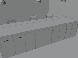 Kitchen counter stool 3D Модель