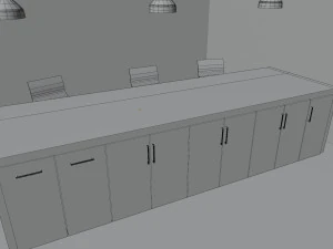 Kitchen counter stool 3D Model