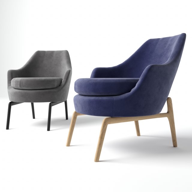 Porto Armchair by Davidos 3D 模型 .c4d .max .obj .3ds .fbx .stl .blend 