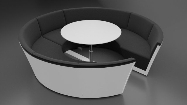 Garden sofa KOSMOS 3 seater 3D Модель .c4d .max .obj .3ds .fbx .stl .blend 
