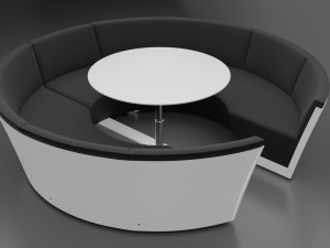 Garden sofa KOSMOS 3 seater 3D Model