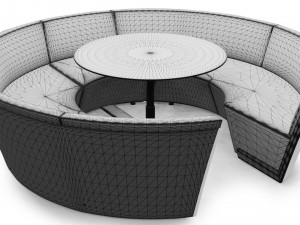 Garden sofa KOSMOS 3 seater 3D Модель
