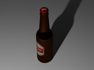 Spanish beer bottle Modelo 3D