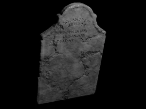 Надгробок з написом 3D Модель