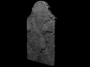 Tombstone with inscription 3D Model