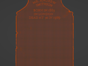 Tombstone with inscription 3D Model