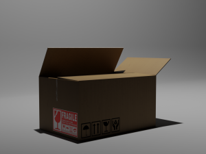 Cardboard box Modelo 3D