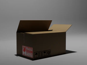 Картонная коробка 3D Модель