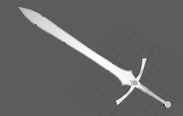 Unique beautiful sword to print high poly model 3D Модель .c4d .max .obj .3ds .fbx .stl .blend 