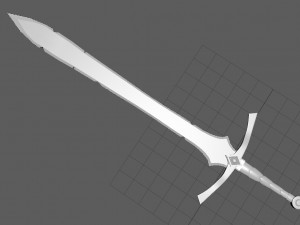Unique beautiful sword to print high poly model 3D 模型