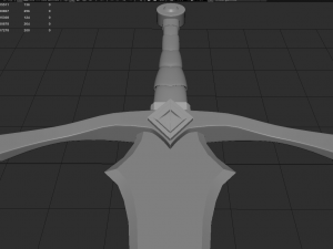 Unique beautiful sword to print high poly model 3D Модель