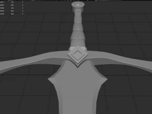 Unique beautiful sword to print high poly model 3D Model