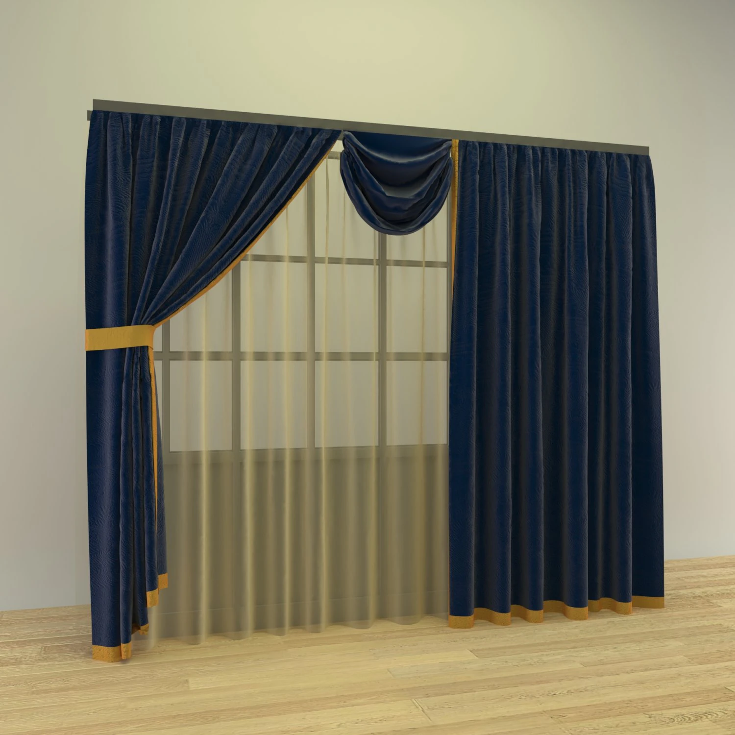 CurtaineVol01 3D Model .c4d .max .obj .3ds .fbx .stl .blend 