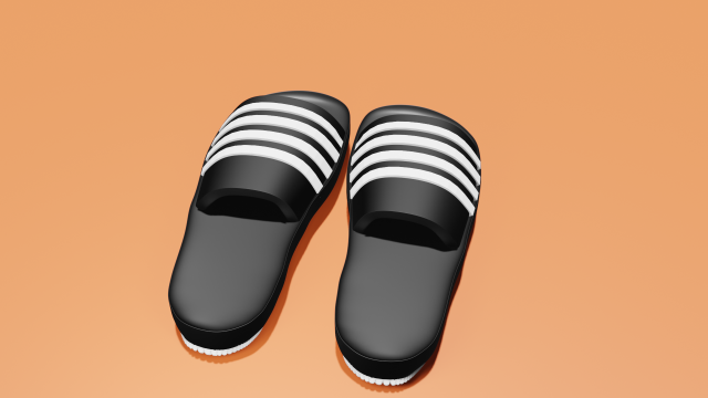 Basic slippers model 3D Model .c4d .max .obj .3ds .fbx .stl .blend 