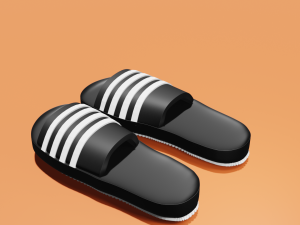 Basic slippers model 3D Model