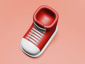 3d cartoon shoe model 3D Model