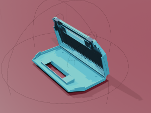 Low Polly melodica case Modelo 3D